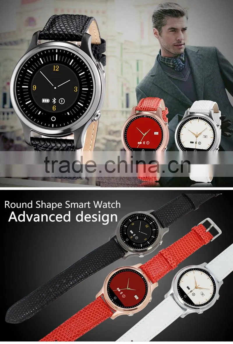 Bluetooth 4.0 IOS&Android Round Smart Watch S360 reloj inteligente with SOS / G-sensor