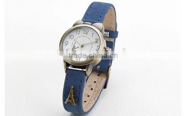 Fashion cute cat small case leather watches for teenagers