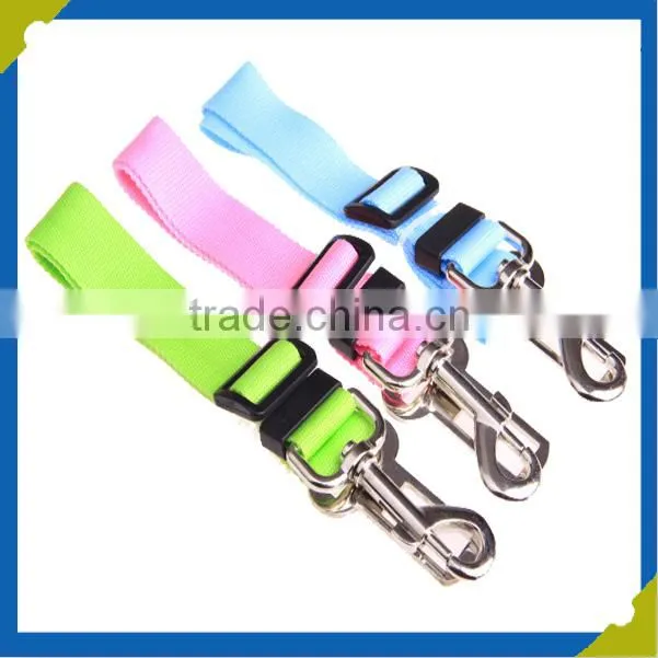 Wholesale Colorful Pet Dog Collars Leashes Seat Belt Vehicle Safety Travel Replacement