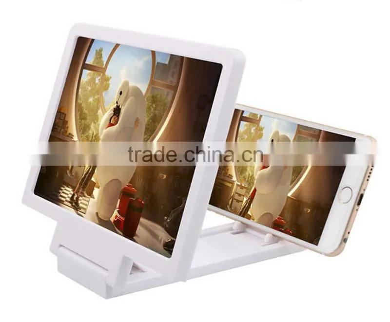 New Arrival Portable 3X Mobile Phone Screen HD Magnifier Lens&Holder for TV Watching