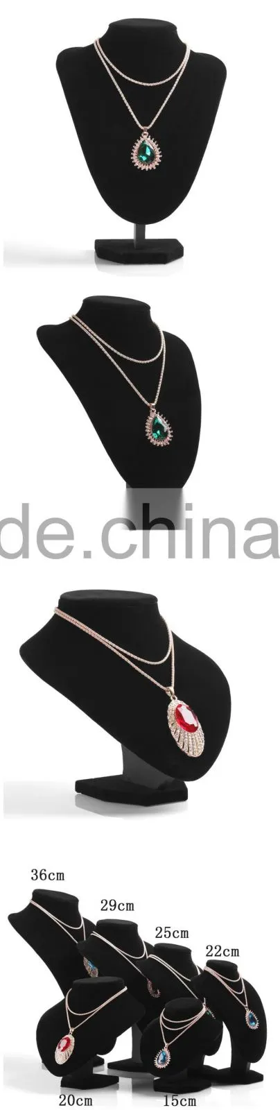Custom High End Black Jewelry Display Stand For Necklace