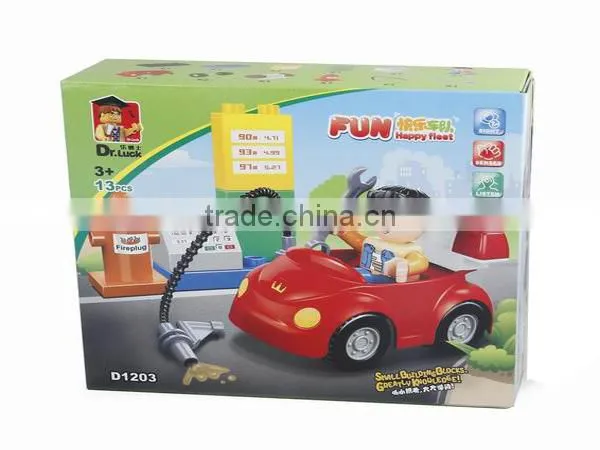 Animals cartoon block figure bricks supermark play set