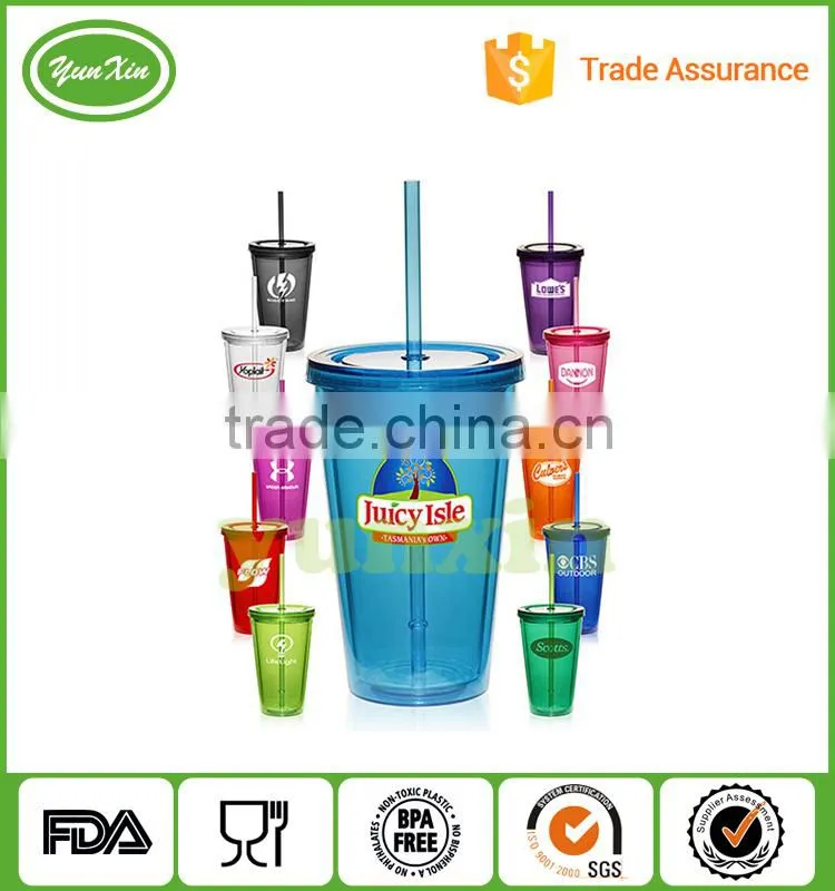16OZ BPA Free Double Wall Plastic Tumbler Cup