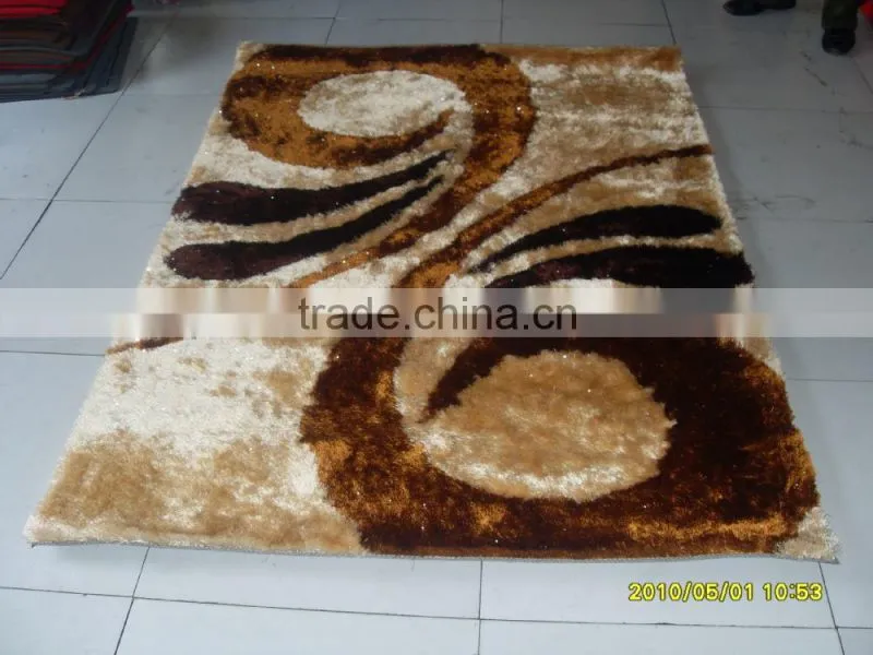 polyester shaggy carpets tile , flooring mat /rug