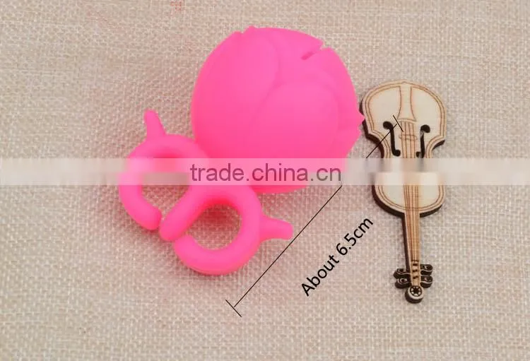 Custom acrylic rubber silicone wearable nail polish bottle holder