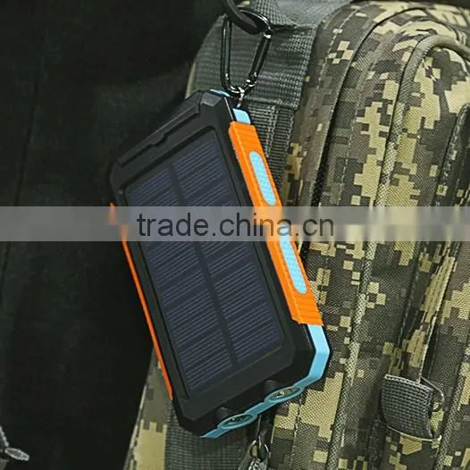 New IPX6 waterproof solar power bank charger 8000mah