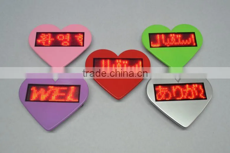 english led badge,high brightness,can chage message though computer system
