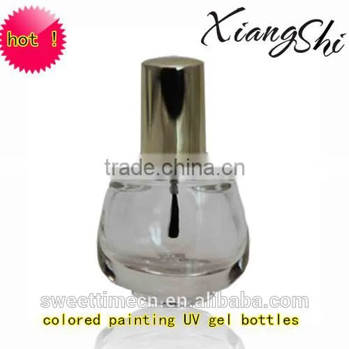 15ml clear nail polish bottle with brush and cap
