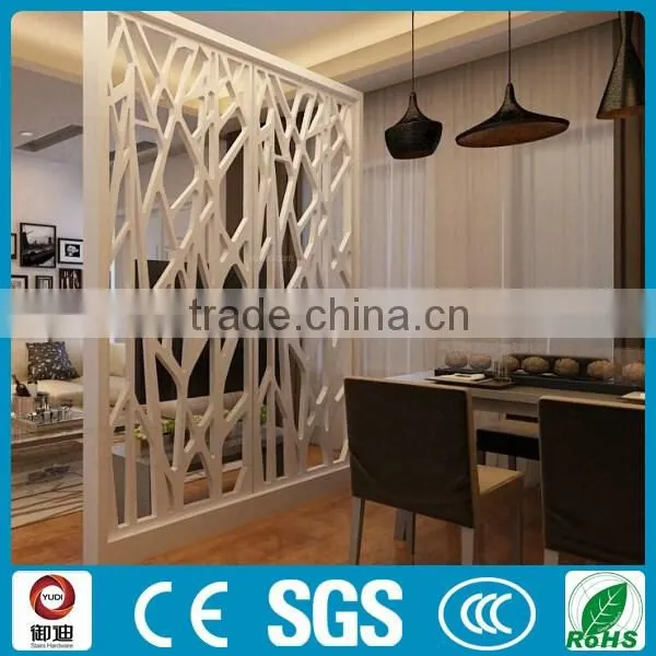 elegant white color laser cut aluminum room divider