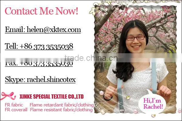 SGS Multi function Anti-static fire protective fabric Modacrylic cotton fire fabric for workwear