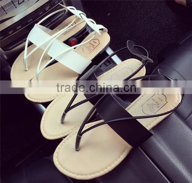 Summer new model flat strap sandals women casual flat shoes ladies Roman sandal