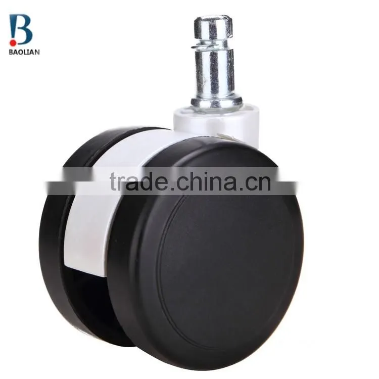 BIFMA approved 2.5 inches heavy duty nylon PU electroplating caster wheels for shower cubicle