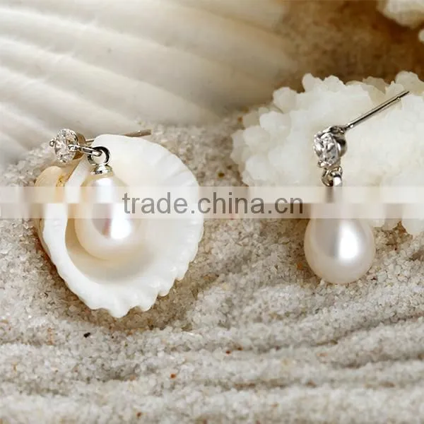 2014 Latest TOP Design Jewelry Wholesale Gold High Imitation Pearls Earrings