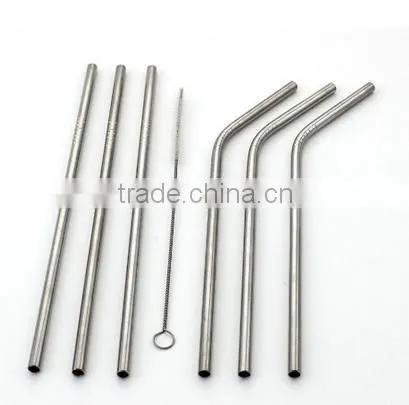 Stainless Steel Drinking Straw 4PCS Straws With Brush