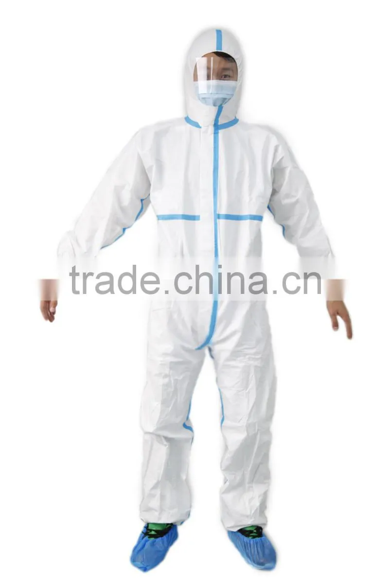 disposable coverall Type 3456 anti virus MERS anti bacterial virus effectively