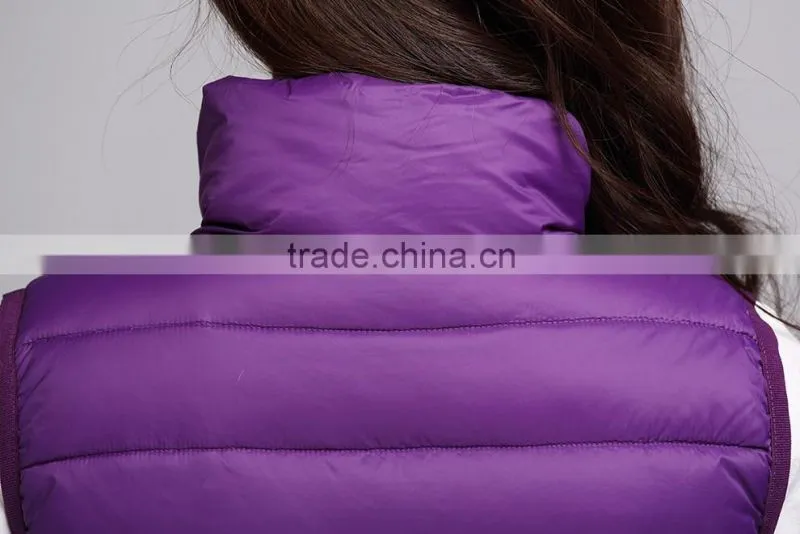 2015 stylish popular women casual down waistcoat for winter