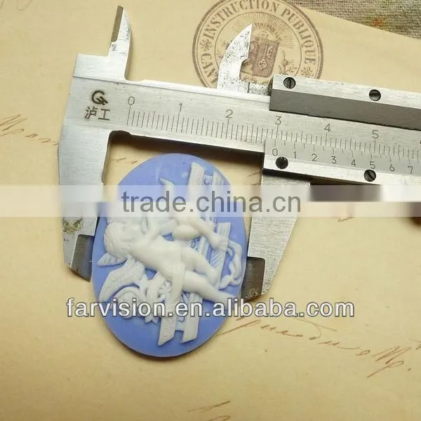 Hot sale flat back resin cameo, resin cameo for wedding decoration