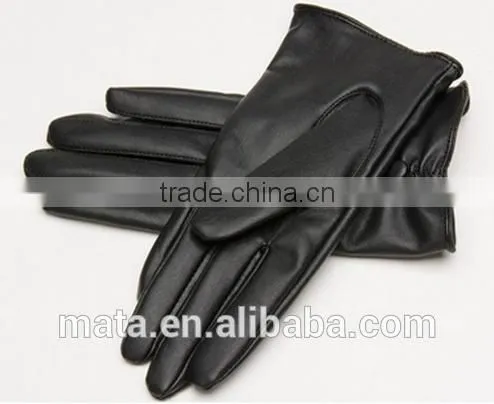 Hot Selling Outdoor Winter Warm PU Leather Touch Screen Gloves For Ladies