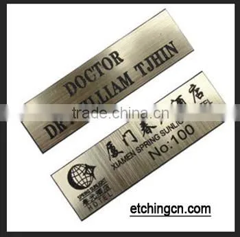 Metal nameplate 3d nameplate hanging nameplate self adhesive metal nameplates
