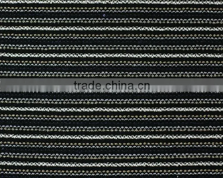 Jiufan Textile 2015 Latest Fashion Design Hacci Knitted With Sequins Polyester Rayon Cotton Lurex Fabric for Sweater Garment