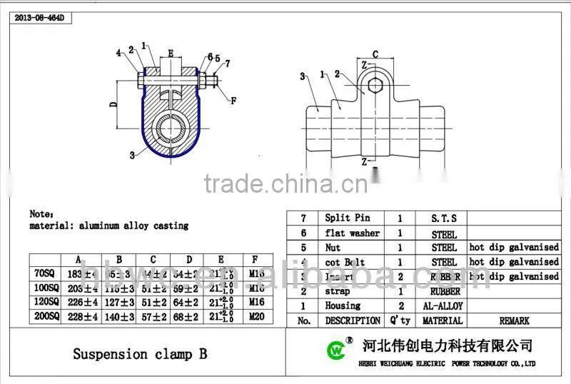 good quality stainless steel suspension cable clamps