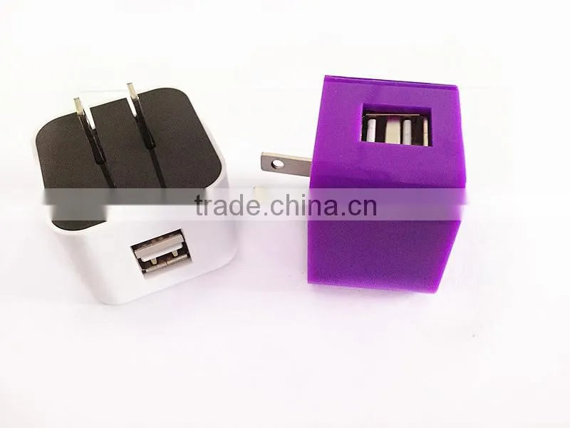 OEM/ODM service 5V 3.1A US folding plug dual usb wall charger flat home wall charger for Samsung HTC