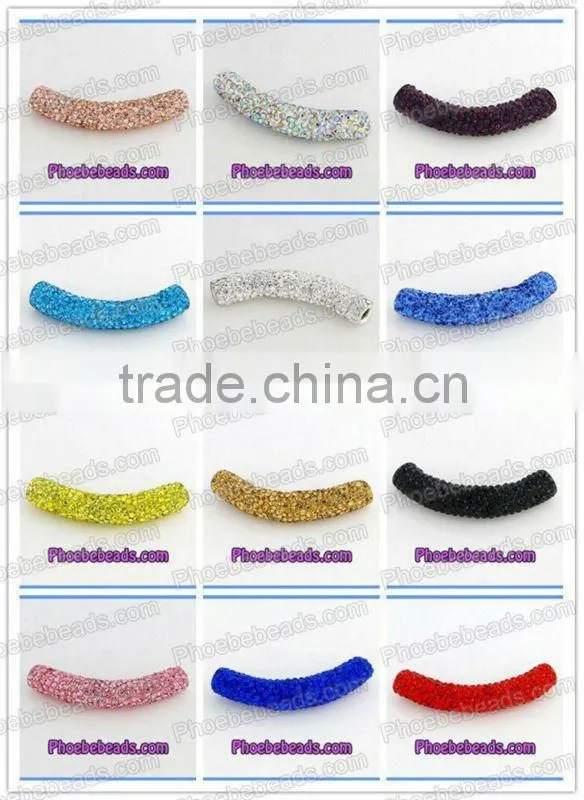Wholesale Black Pave Bead Crystal Bar For Bracelet CTB-009