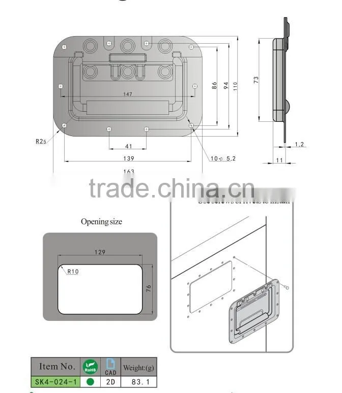 SK4-024-1container&vehicle folding handle