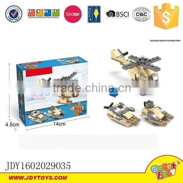 Military toys series toy brick warcraft toys 3 in 1 military aircraft 3 style