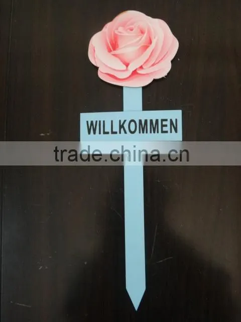 Garden Guide WELCOME WILLKOMMEN Flower Butterfly Designs BSCI certificate