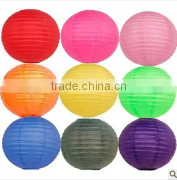 3"-24" Round Purple Paper Lantern
