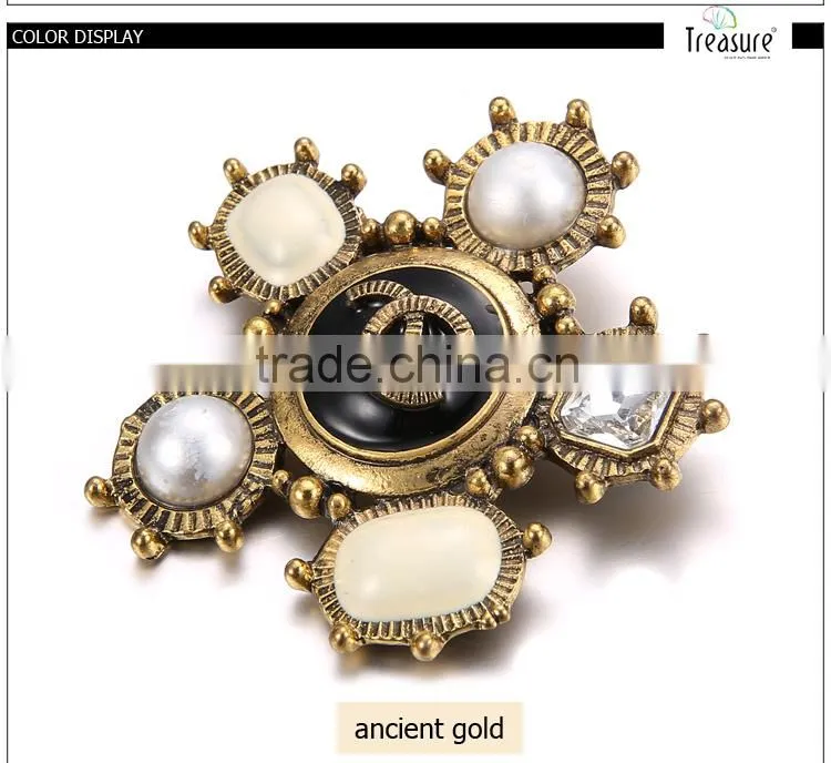2015 wholesale latest fashion new model flower shape musical note brooch with best price and high quality