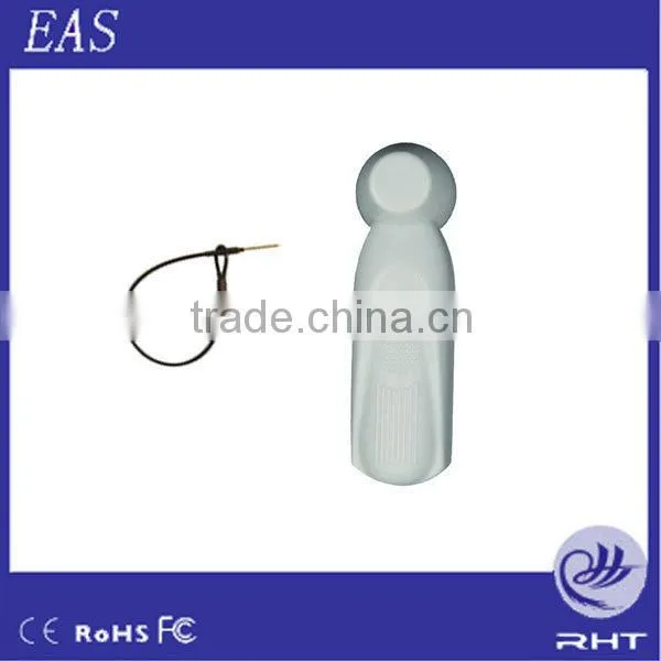 Black/White/Grey Dual Loops EAS Steel Wire Lanyard,Wholesaler price Steel Wire Lanyard for Hard Tag