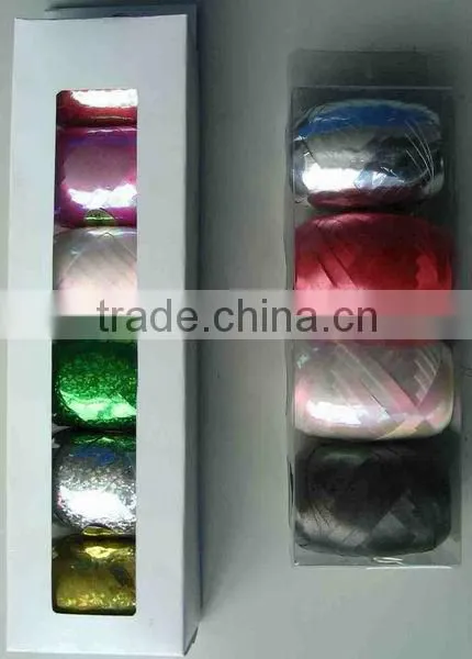 HOT SALE Christmas Present Wrapping Decorations Metallic Poly Curly Ribbon Egg Pack