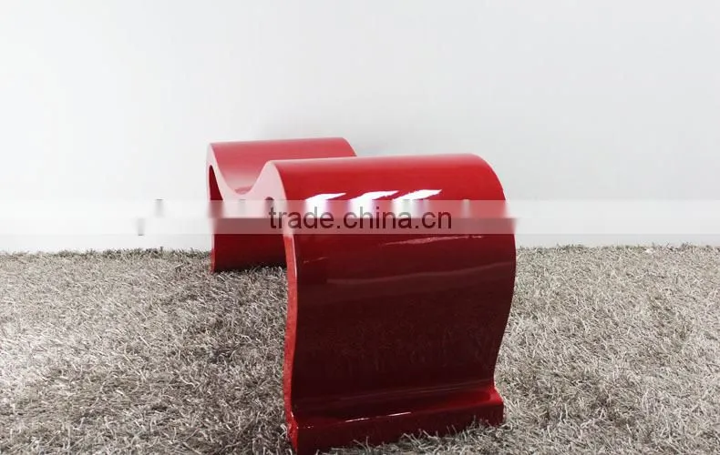 glass tea table design in fiberglass
