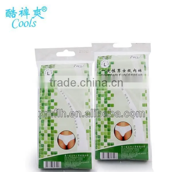 Men Disposable Paper Underwear(7pcs/opp bag)