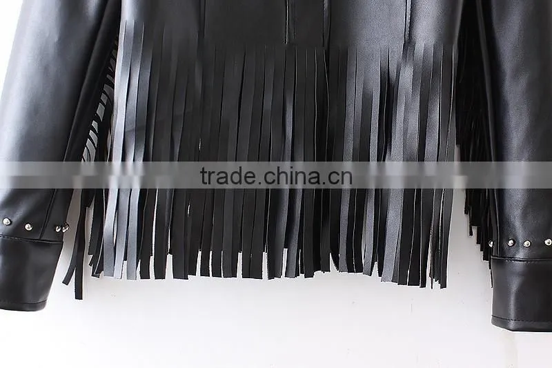 cheap china wholesale clothing tassel back jacket