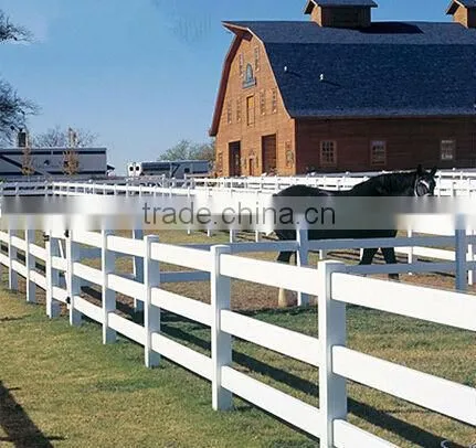 Plastic vinyl horse fence PVC fencing for sale