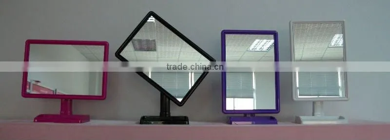plastic square standing table mirror