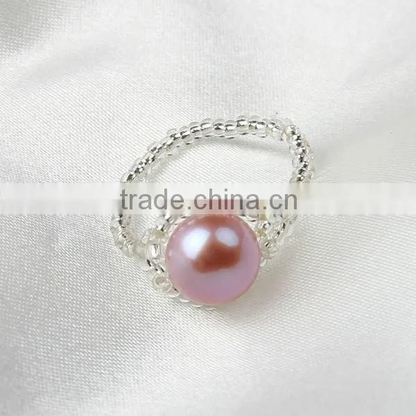 cultured pearl ring/freshwater pearl ring