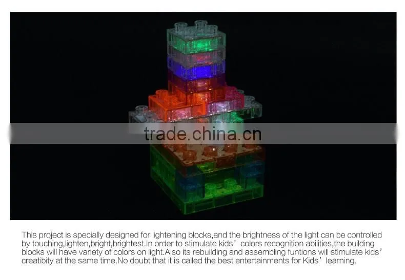 Electronic touch function integrated circuit brains blocks toy