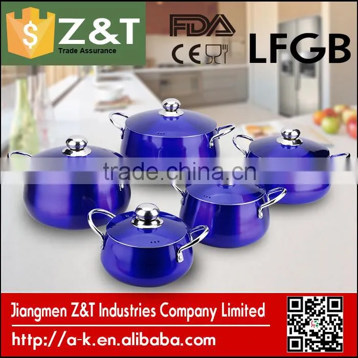 Top sale item 4 color commercial aluminum cooking pot sizes