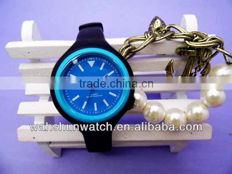 2013 custom made waterproof silicone promotional slim watch for ladies