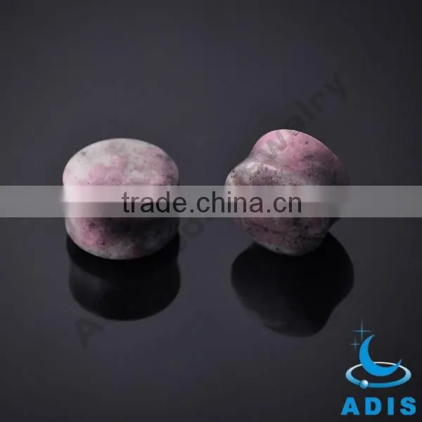 New type fashion body jewelry wholesale o-ring single flare stone plugs