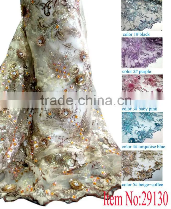 elegant wedding dress african net lace fabric