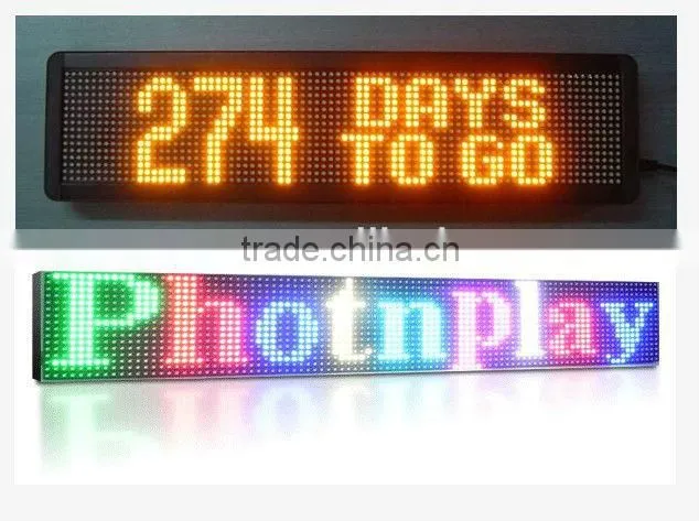 P16 red color outdoor led display sign for car park bus station