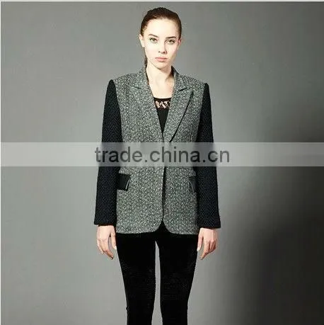women half coat elegant wool long sleeve high quality