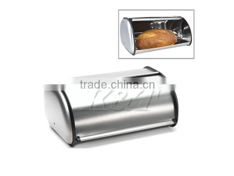 Kitchen stainless steel storage box for bread