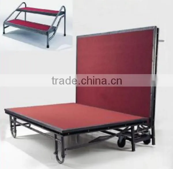 Outdoor equipmrent folding stage platform