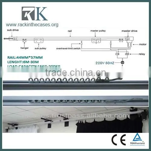 Aluminum Motorized Curtain Track System Hospital Curtain Track